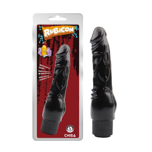 Вібратор реалістичний Chisa Rubicon Vibrating Naughty Cock, чорний
