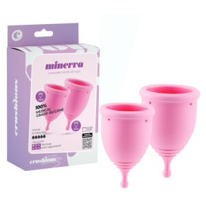 Набір менструальних чаш CRUSHIOUS Minerva, S і L, з чохлом