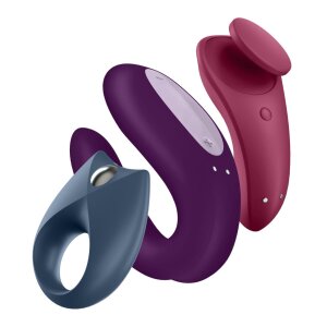Набір Satisfyer Partner Box 3 (вібратори Double Joy і Sexy Secret + віброкільцо Royal One)