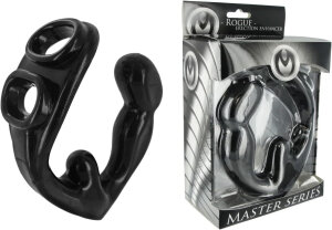 Масажер простати з ерекційним кільцем Master Series Rogue Erection Enhancer чорний