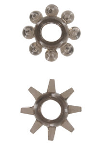 Кільця ерекційні Toy Joy Power Stretchy Rings прозоро-чорні, 2 шт.