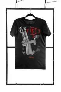 Чоловіча футболка з принтом Talk dirty to me Demoniq TSHRB009 чорна, M