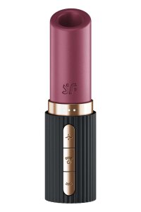 Вібратор у формі помади Satisfyer Pro 2 Kiss з вакуумною стимуляцією, червоний
