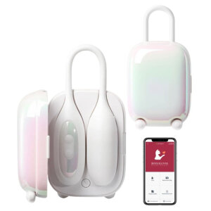 Віброяйце та вакуумний стимулятор для клітора 2 в1 BeYourLover Magic Suitcase в зарядному кейсі, білий