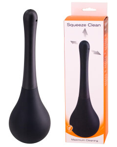 Анальна груша для очищення Seven Creations Squeeze Clean чорна