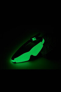 Маска люмінесцентна із заплющеними очима зелена Dreamtoys Radiant Glow In The Dark із золотистою фурнітурою