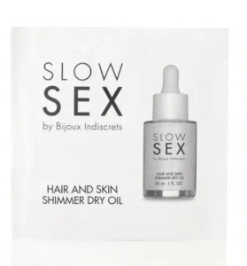 ПРОБНИК Суха олія для тіла та волосся Slow Sex by Bijoux Indiscrets