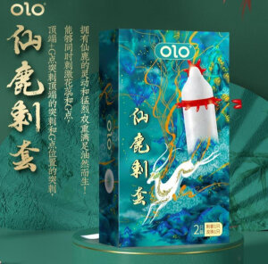 Презерватив OLO з вусиками + кулька "Fairy deer Spiny condom" (у комплекті 1 презератив + 1 кулька)