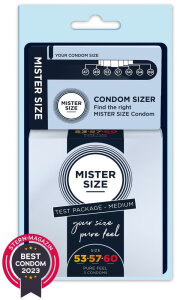 Тестбокс/Комплект із 3 презервативів Mister Size Tester Kit 53-57-60 Medium, для визначення розміру