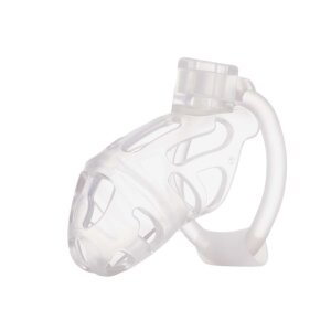 Клітка для пеніса LOCKINK SEVANDA Plastic Penis Chastity Cage, прозора, 3 кільця різних розмірів