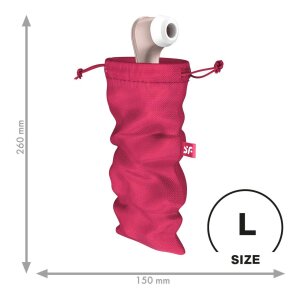 Мішечок для секс-іграшок Satisfyer Treasure Bag L, рожевий, на шнурку