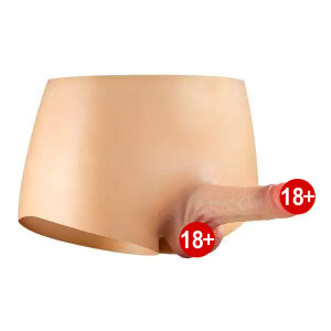 Силіконові трусики з фалоімітатором Real Body Real Manly, L/XL, суцільна конструкція, для неї