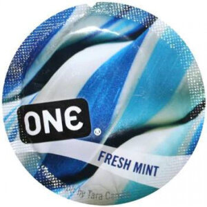 Набір оральних презервативів One Flavor Waves Fresh Mint зі смаком м'яти, що освіжає (ціна за 5 шт.)