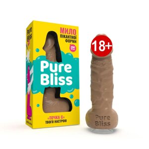 Мило член на присосці Pure Bliss MINI коричневий, 15 см