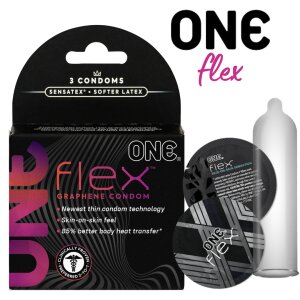 Презервативи One FLEX 3 штуки ультратонкі з графену американські оригінал