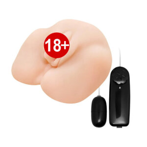 Мастурбатор реалістичний Baile Ultra Realistic Vagina, у вигляді вагіни, з вібрацією, бежевий, 15 х 14 см