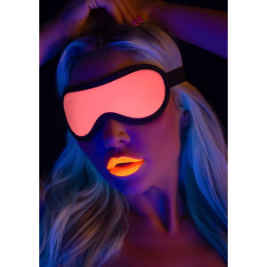 Маска на очі, що світиться у темряві Taboom Blindfold рожево-чорна