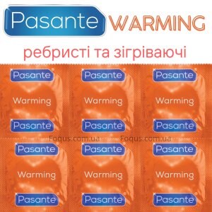 Презервативи Pasante Warming 6 штук зігріваючі ребристі презервативи