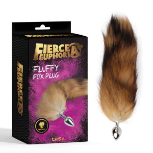Анальна пробка Chisa Fierce Euphoria Fluffy fox Plug з хвостом лисиці