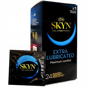 Презервативи Skyn EXTRA LUBE 24 шт. у пакованні безлатексні ультратонкі  з великою кількістю мастила
