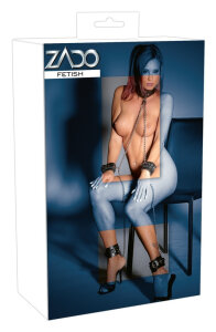 Набір фіксаторів для ігор БДСМ ZADO Fetish шкіряний, чорний