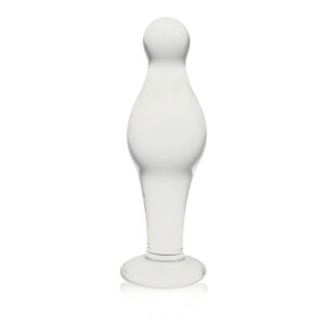 Скляний Анальний затор 4,5" Glass Romance Clear