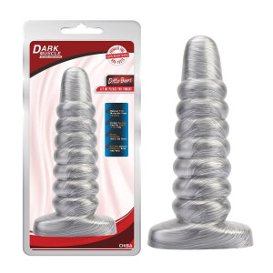 Анальна пробка рельєфна Chisa Dark Muscle Cdt Bisley SILVER, 23 х 6.2 см