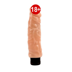 Вібратор реалістичний великого розміру Chisa Real Touch XXX Vibration Hard On, бежевий