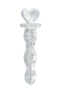 Фалоімітатор скляний NS Novelties, що світиться FIREFLY GLASS HEART A GLOW CLEAR