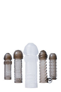 Набір насадок на член із вібрацією A&E VIBRATING PENIS SLEEVE KIT