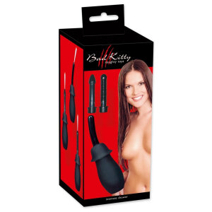 Анальний душ із насадками Bad Kitty Intimate Shower, 3 насадки, чорний