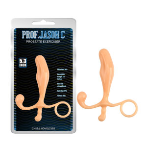 Масажер простати Chisa Prof.Jason C Prostate Exerciser з анатомічним рельєфом, бежевий