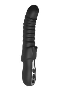 Подвійний вібратор рельєфний Dream Toys Midnight Magic Typhon чорний, 23 х 4 см