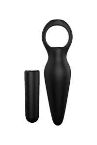 Анальна пробка з вібрацією Dream Toys CHEEKY LOVE TAPERED PLUG BLACK