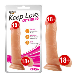Фалоімітатор реалістичний Chisa Keep Love Cute Dildo на присосці, бежевий