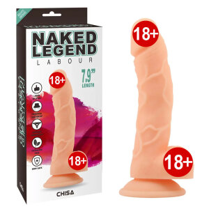 Фалоімітатор на присосці Chisa Naked Legend Labour 7.9, бежевий