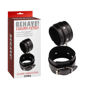 Окови Chisa Behave!Luxury Fetish з металевою фурнітурою, чорні