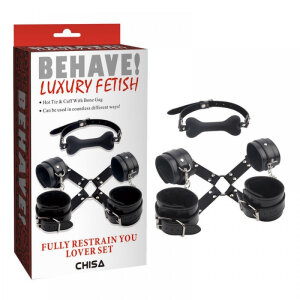 Набір БДСМ Chisa Behave!Luxury Fetish 4 предмета, чорний