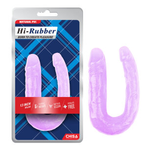 Фалоімітатор подвійний Chisa Hi-Rubber 13 Inch Dildo, фіолетовий