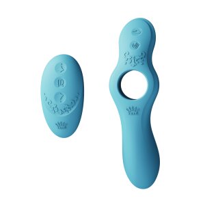 Смарт-вібратор для пар Zalo Jessica Set з Управлінням з телефону і пультом BLUE