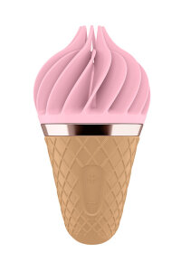 Вібростимулятор для клітора у вигляді Морозива Satisfyer Layons Sweet Temptation, рожевий