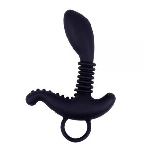 Cтимулятор простати з додатковим відростком Chisa Black Mont Booty Exciter і кільцем-тримачем