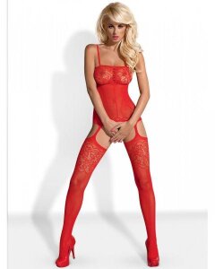Комбінезон BODYSTOCKING F204 Obsessive Червоний S / M