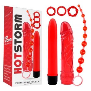 Набір секс-девайсів Chisa Hotstorm Flirting of Couple, 6 предметів, червоний