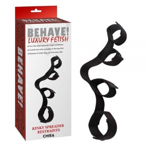 Розпірка з фіксаторами для рук і ног Chisa Behave! Luxury Fetish, чорна