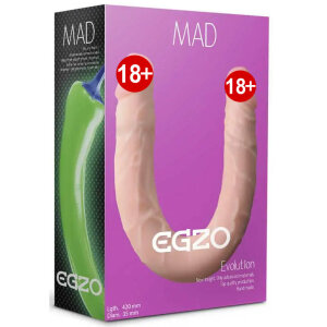 Двосторонній фалоімітатор EGZO Ciberskin 42 см*3,5 см