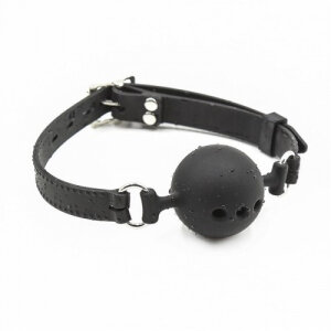 Капелюх силіконовий повітропроникний Cherry Gag БДСМ L — 48 mm (чорний рожевий)