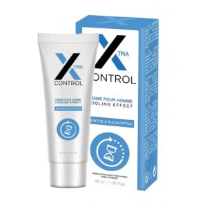 Крем для затримки еякуляції пролонгатор X-control cool cream for man 40 мл для чоловіків охолоджуючий