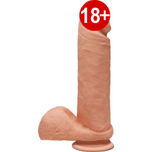 Фалоімітатор Doc Johnson The D - Perfect D - 8 Inch With Balls - ULTRASKYN, діаметр 5,1 см