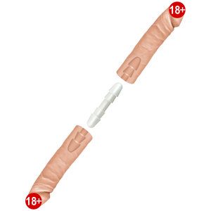 Фалоімітатор подвійний Doc Johnson The D - Double D - 16 Inch - ULTRASKYN, діаметр 4,4 см, Vack-U-Lo